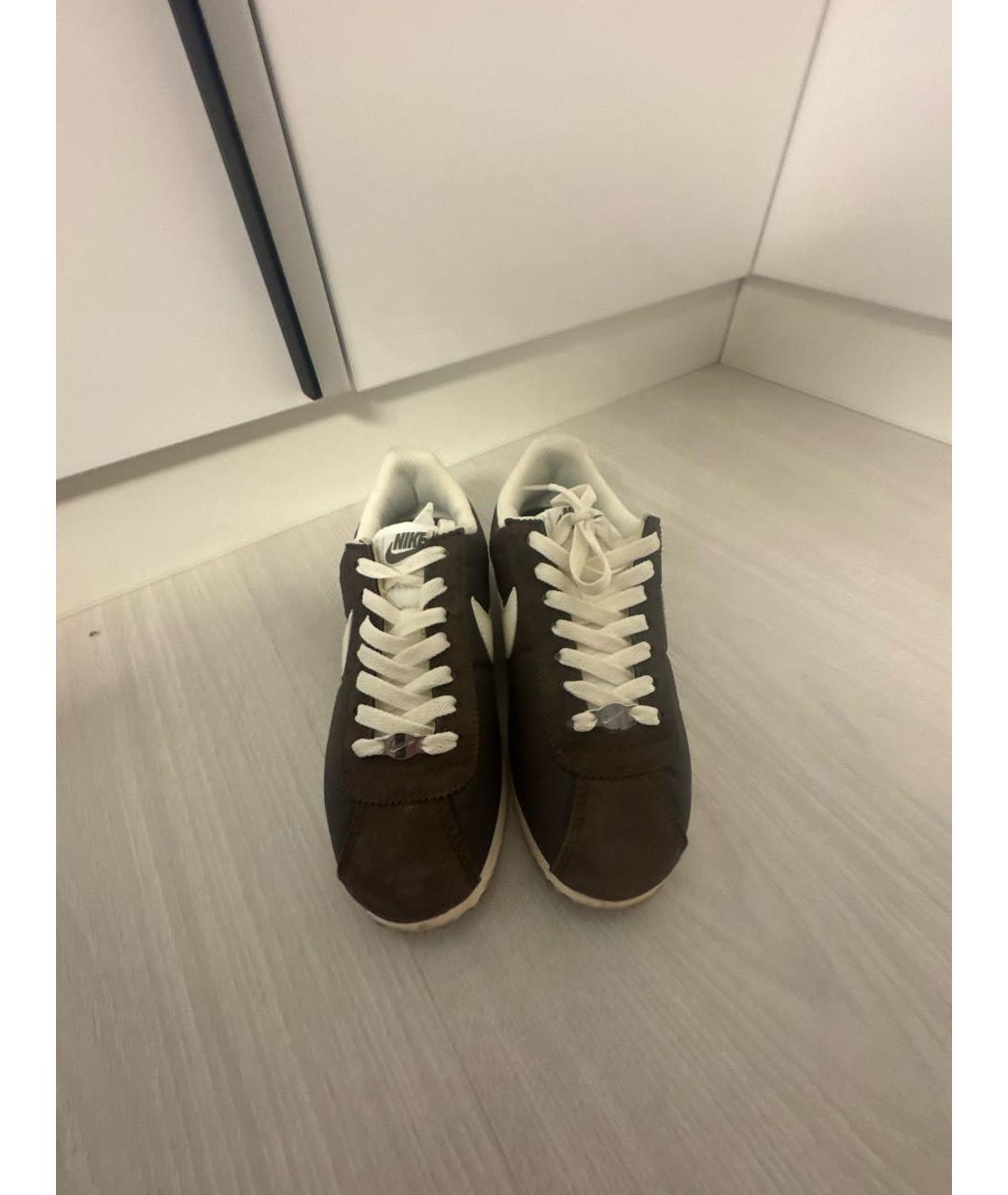 NIKE Коричневые текстильные кроссовки, фото 2