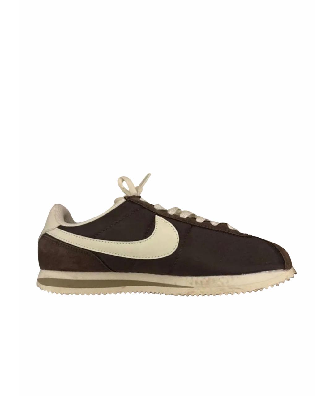 NIKE Коричневые текстильные кроссовки, фото 1