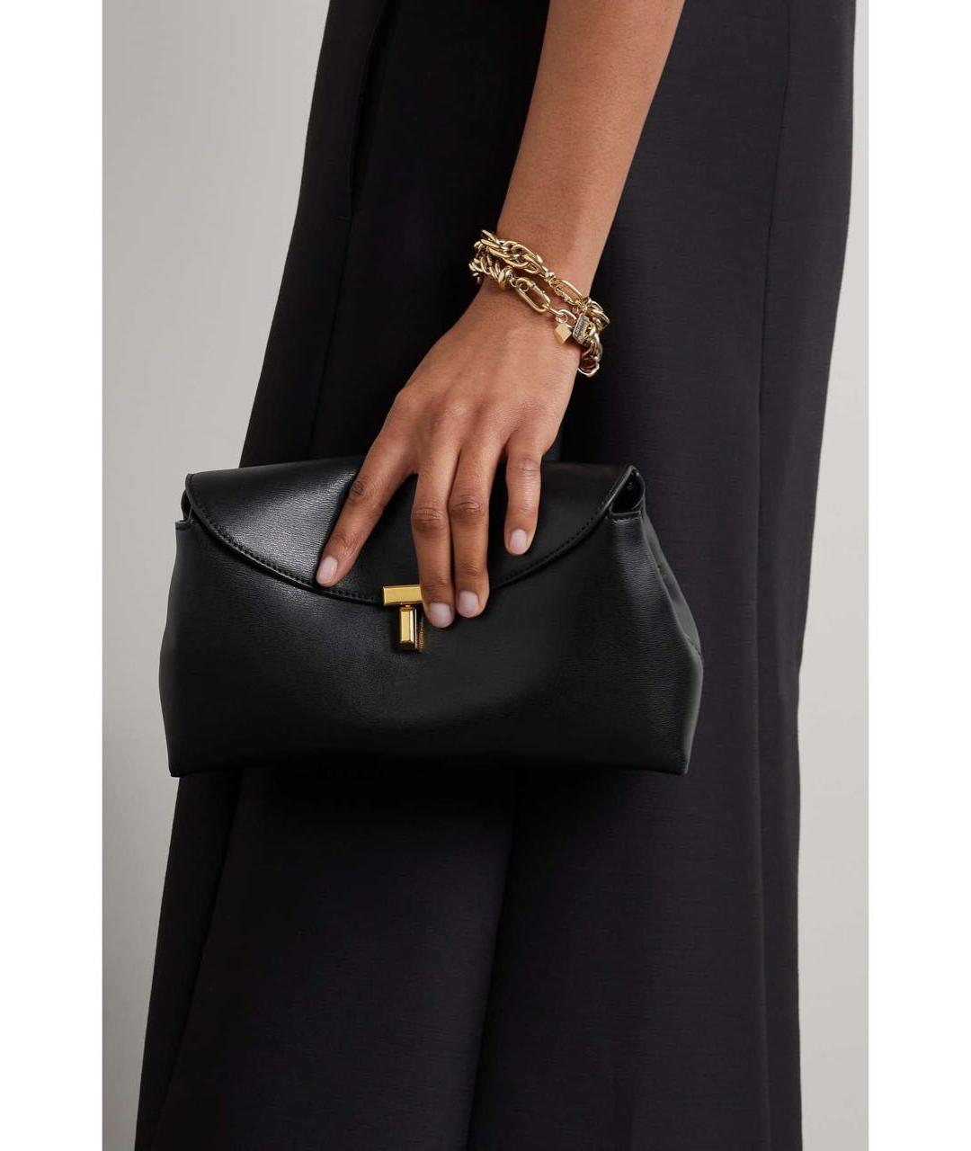 TOTEME Черная кожаная сумка через плечо, фото 6