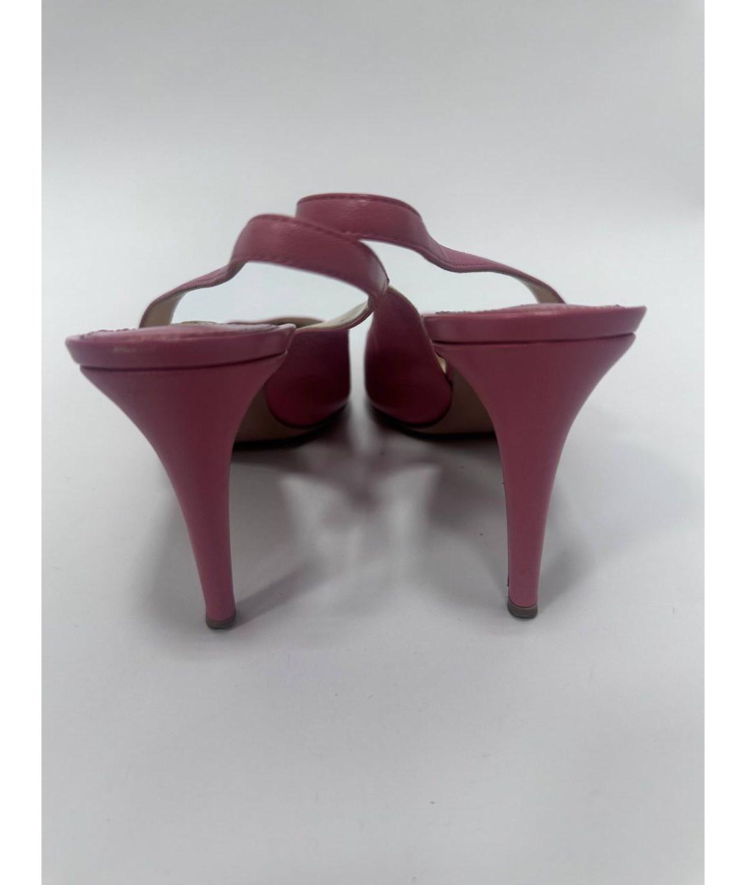 PRADA Розовые кожаные туфли, фото 4