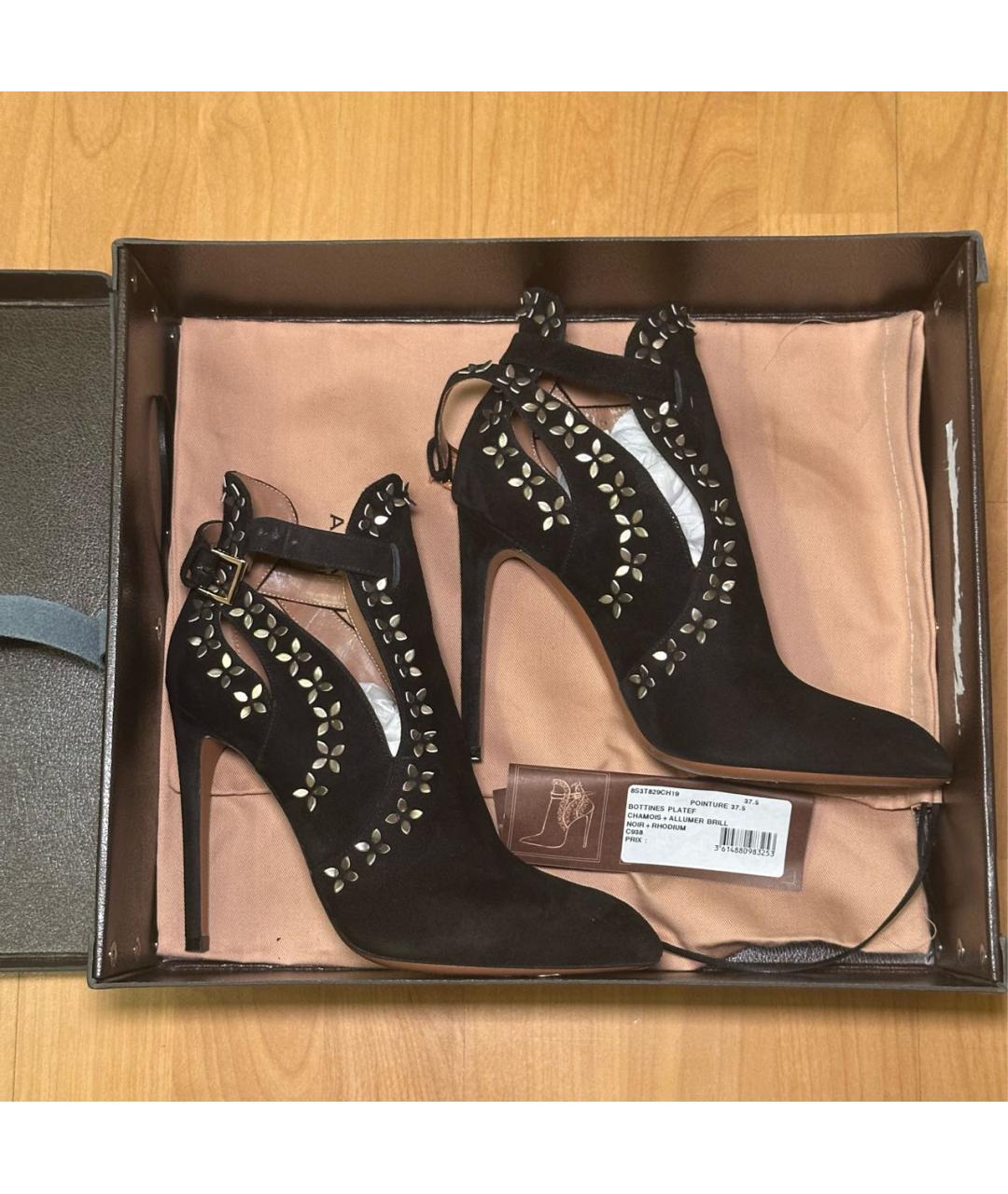 ALAIA Черные замшевые ботильоны, фото 4