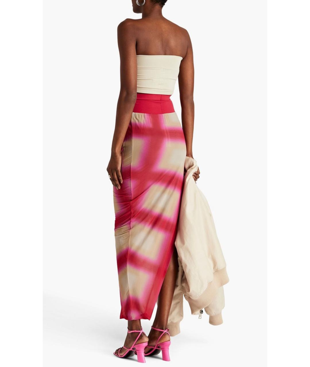 RICK OWENS Фуксия юбка миди, фото 3