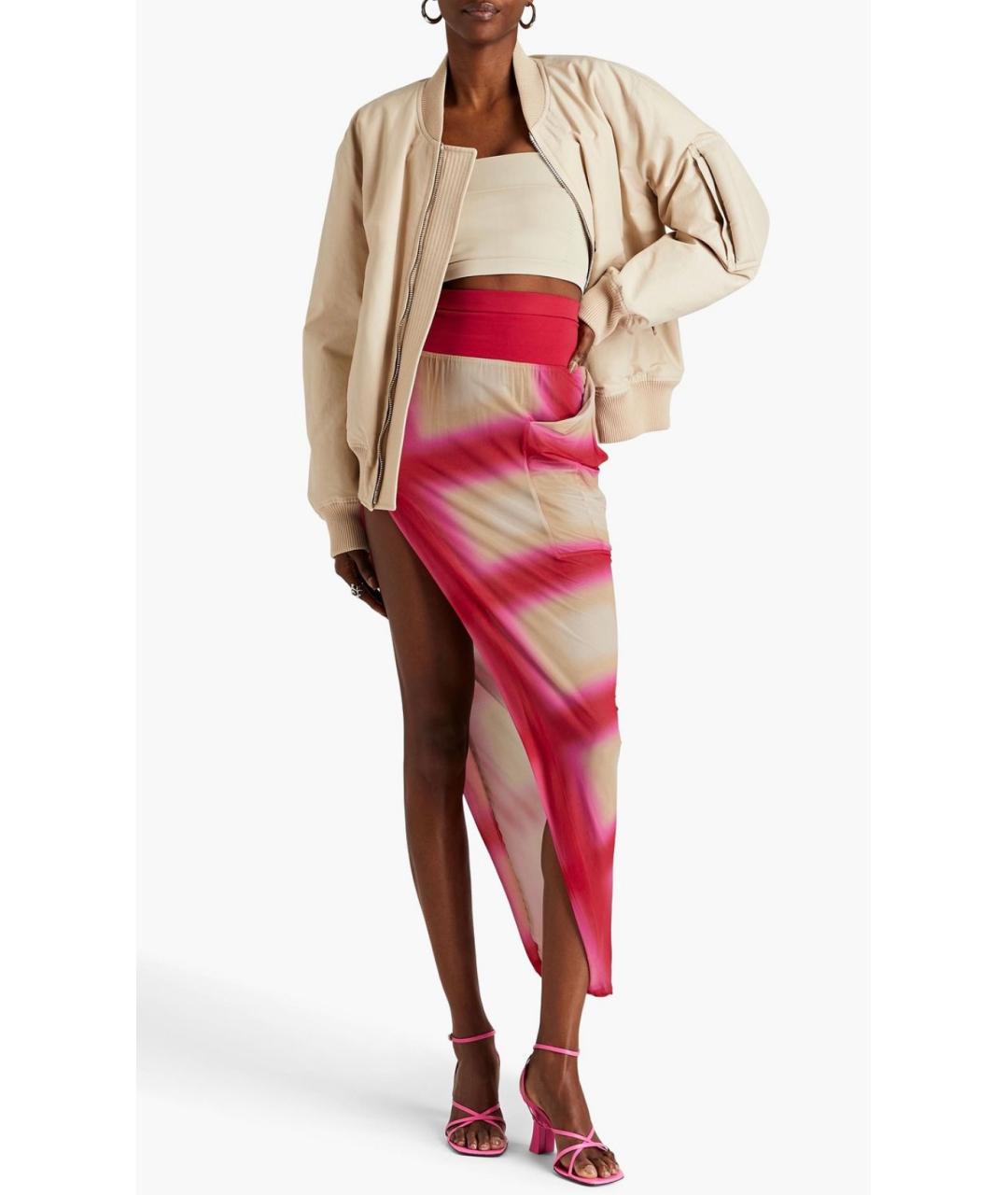 RICK OWENS Фуксия юбка миди, фото 2