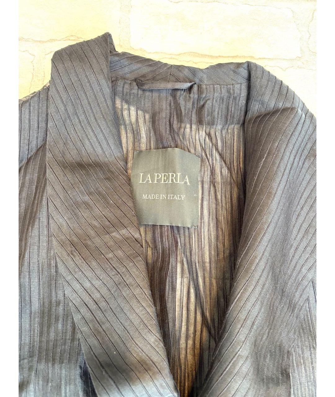 LA PERLA Черный хлопковый жилет, фото 5