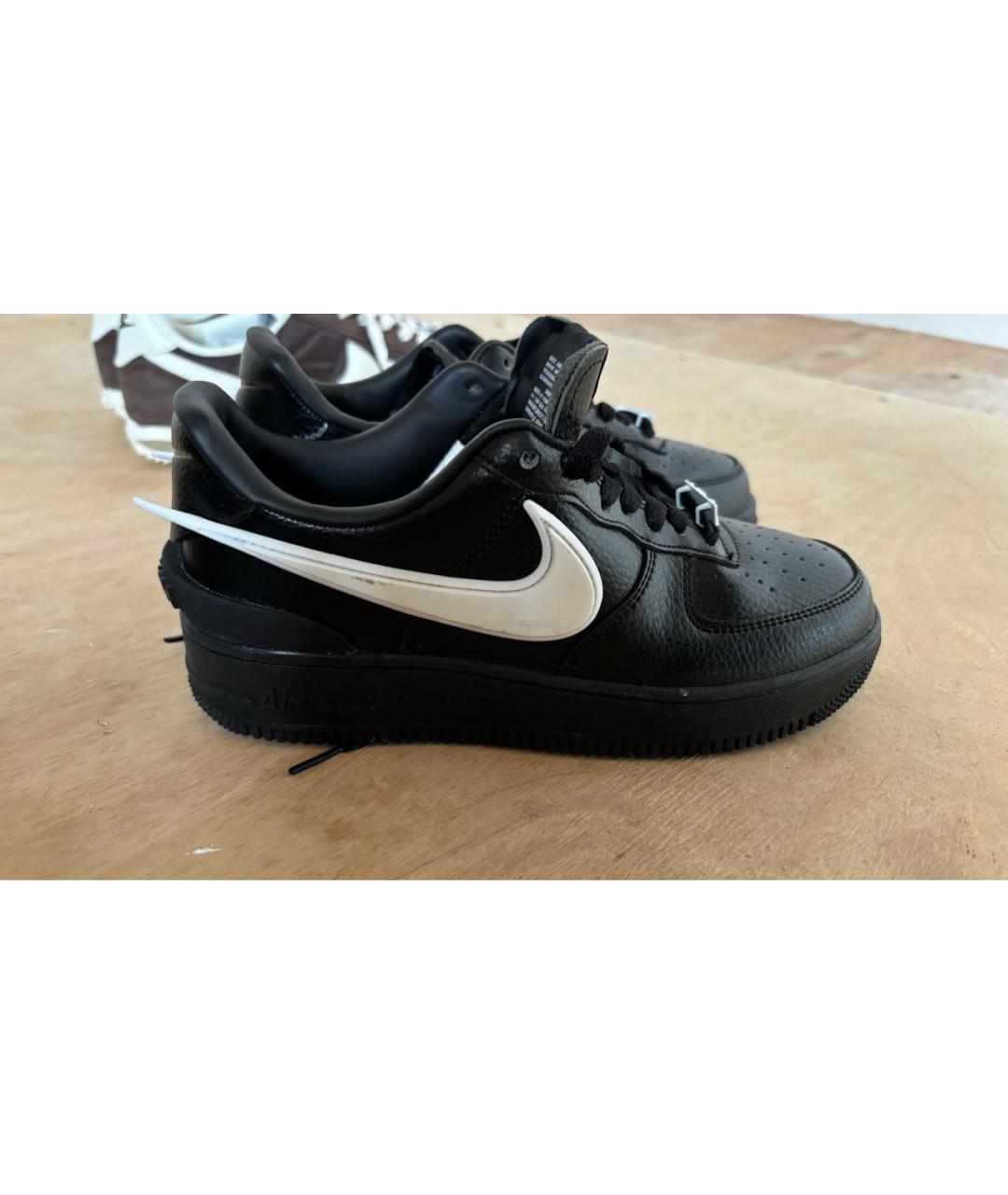 NIKE Черные кожаные кроссовки, фото 4