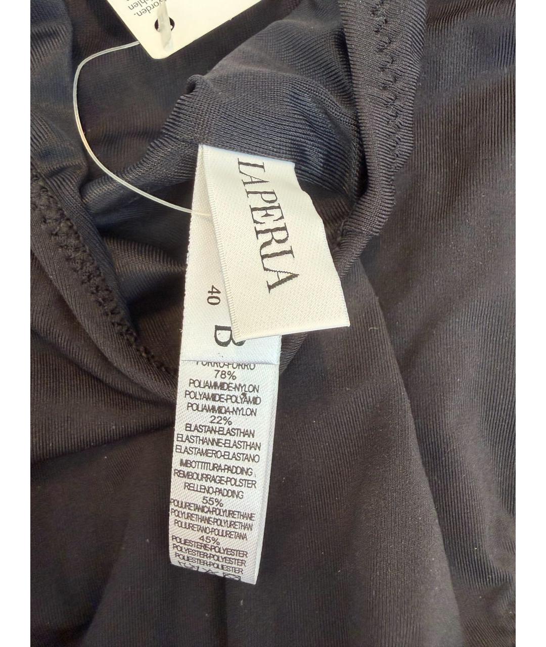 LA PERLA Черный полиэстеровый купальник, фото 4