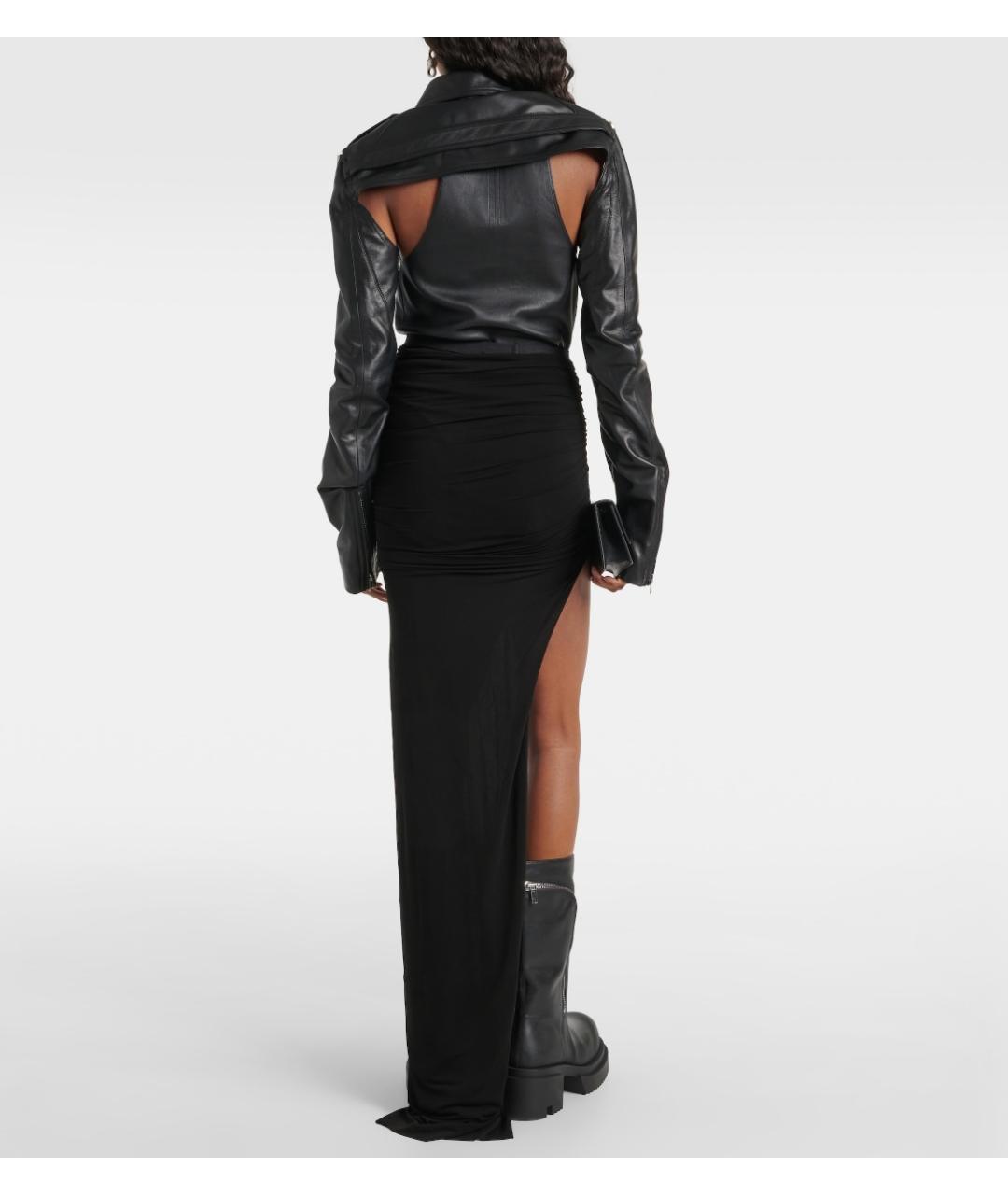 RICK OWENS Черная юбка макси, фото 5
