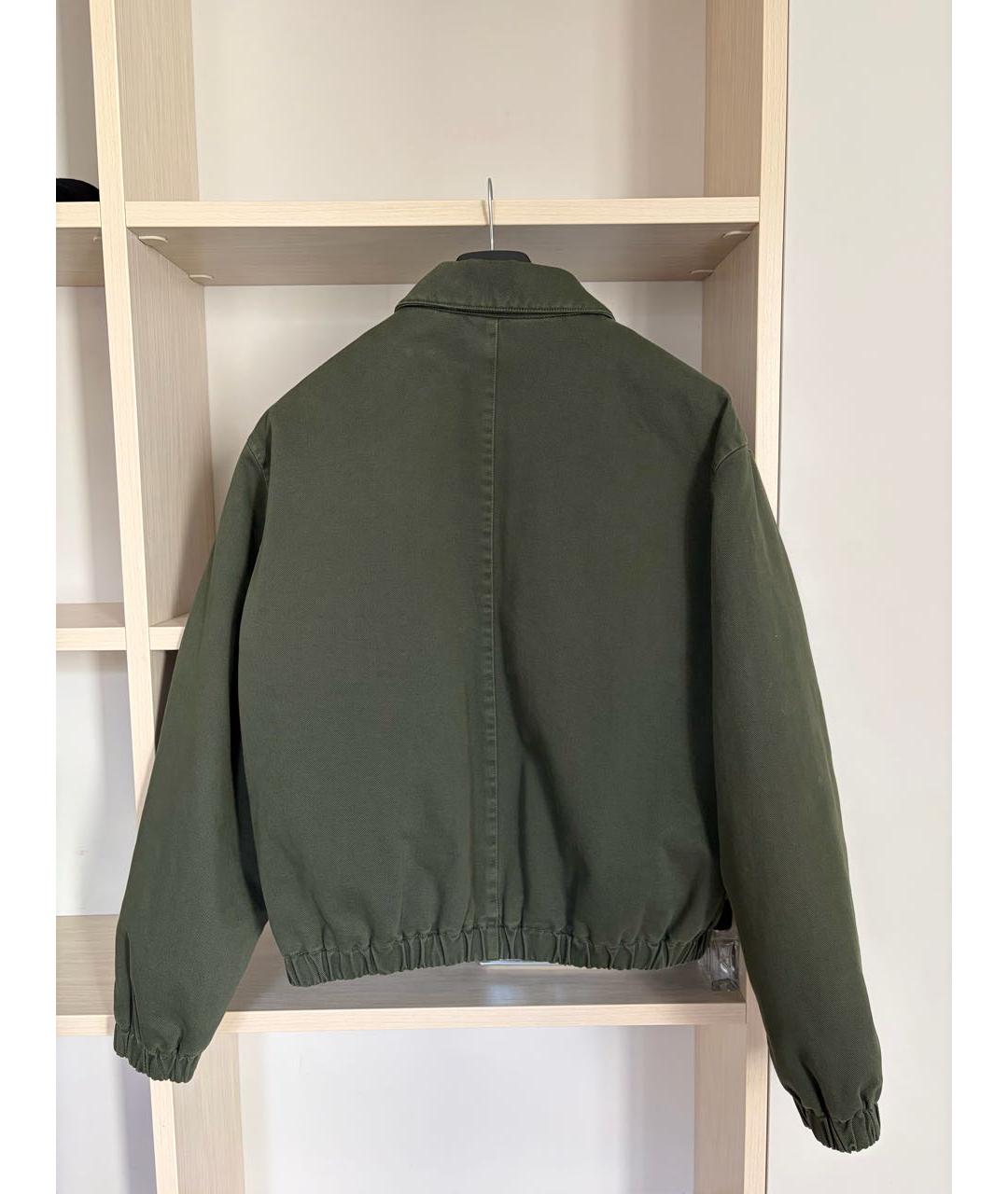 AMI ALEXANDRE MATTIUSSI Зеленая хлопковая куртка, фото 2