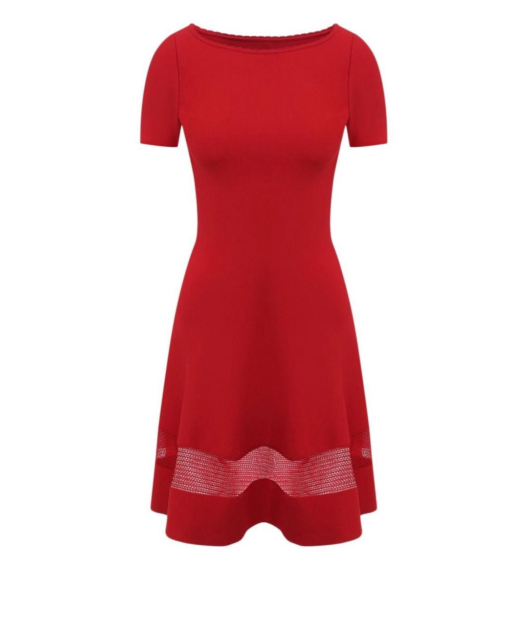 ALAIA Красное вискозное повседневное платье, фото 5