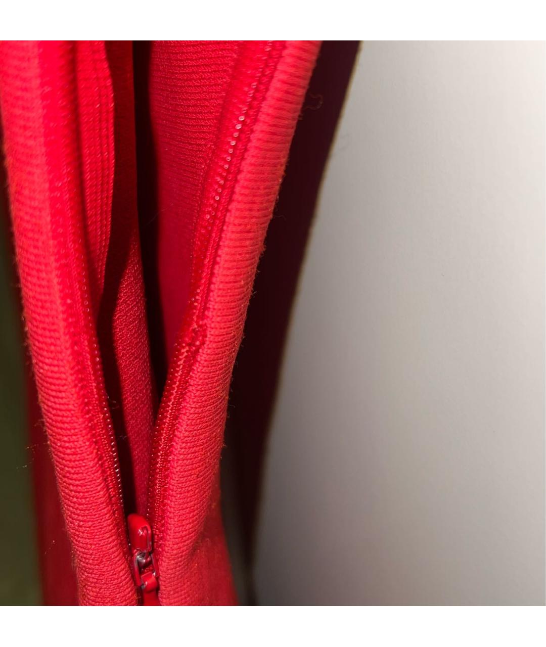 ALAIA Красное вискозное повседневное платье, фото 8