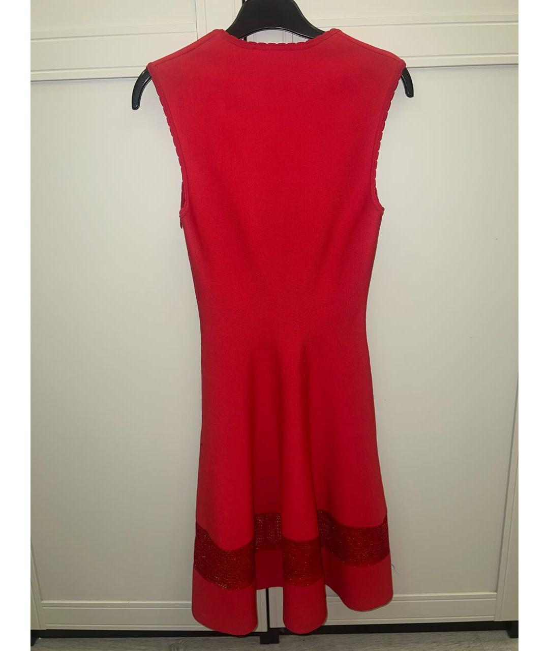ALAIA Красное вискозное повседневное платье, фото 2