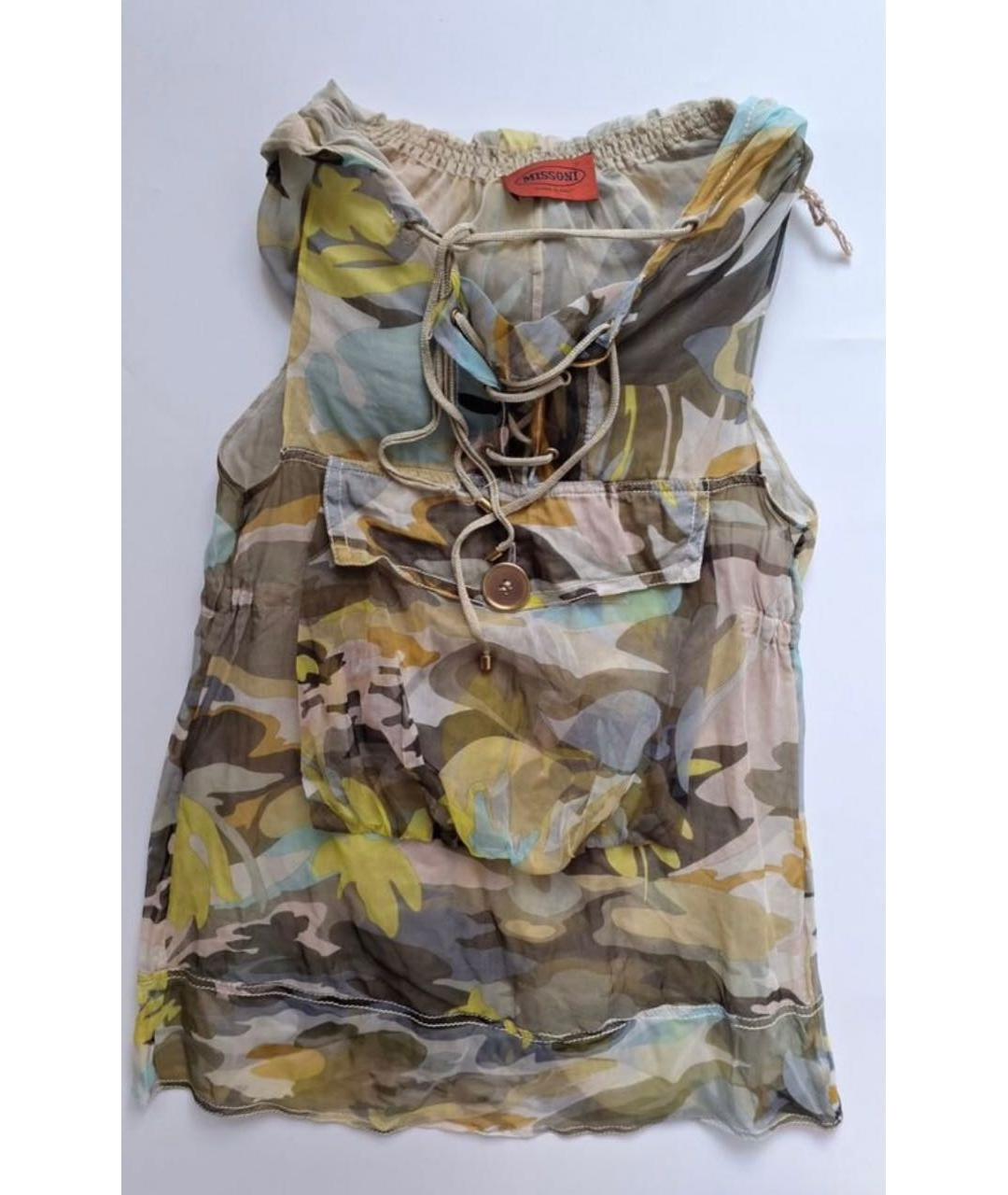 MISSONI Мульти шелковая блузы, фото 2