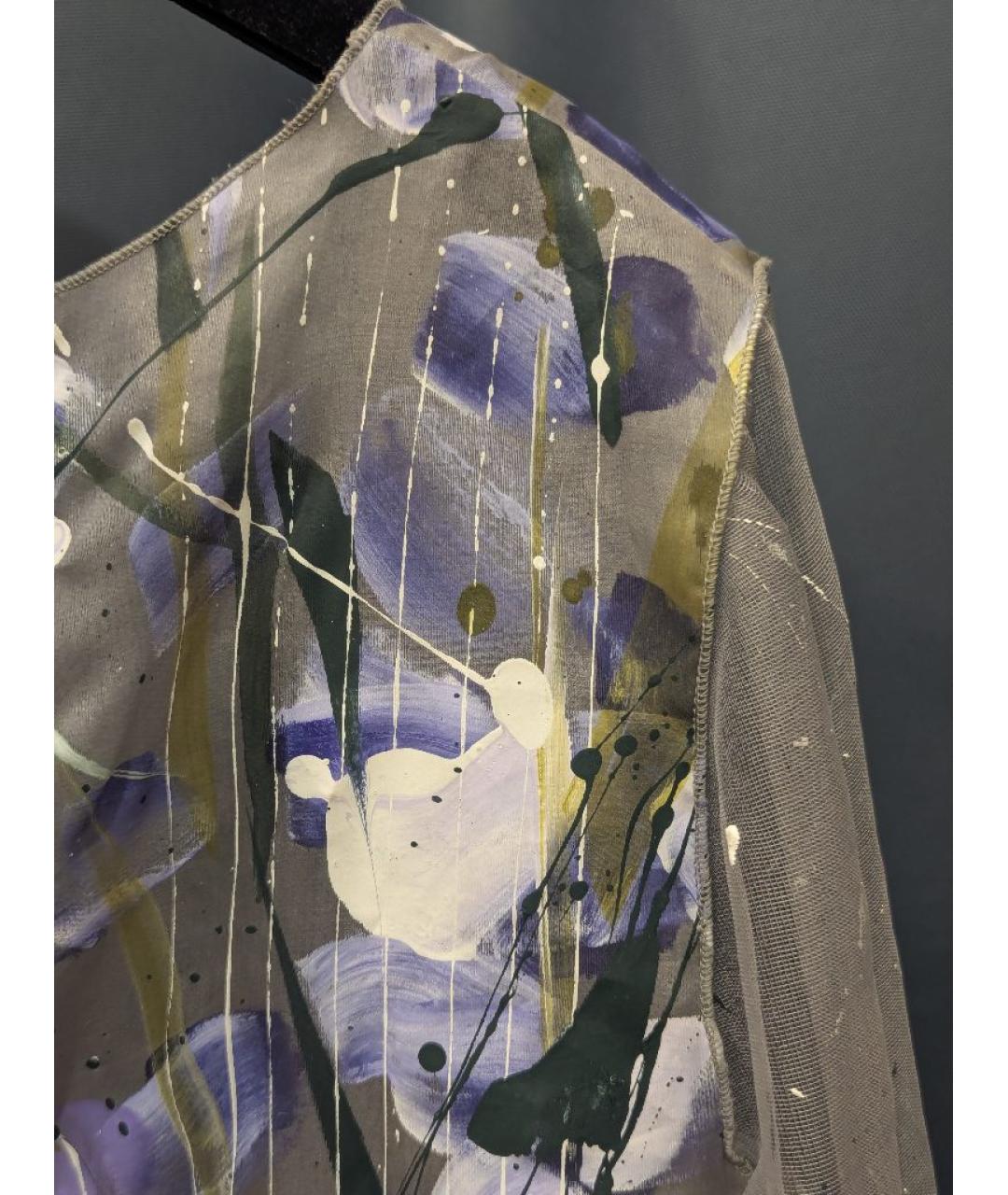 DOLCE&GABBANA Серое шелковое коктейльное платье, фото 6