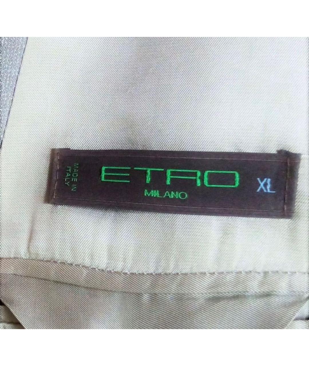 ETRO Бежевый шерстяной пиджак, фото 3