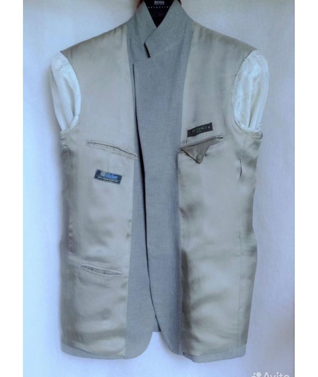 ETRO Бежевый шерстяной пиджак, фото 2