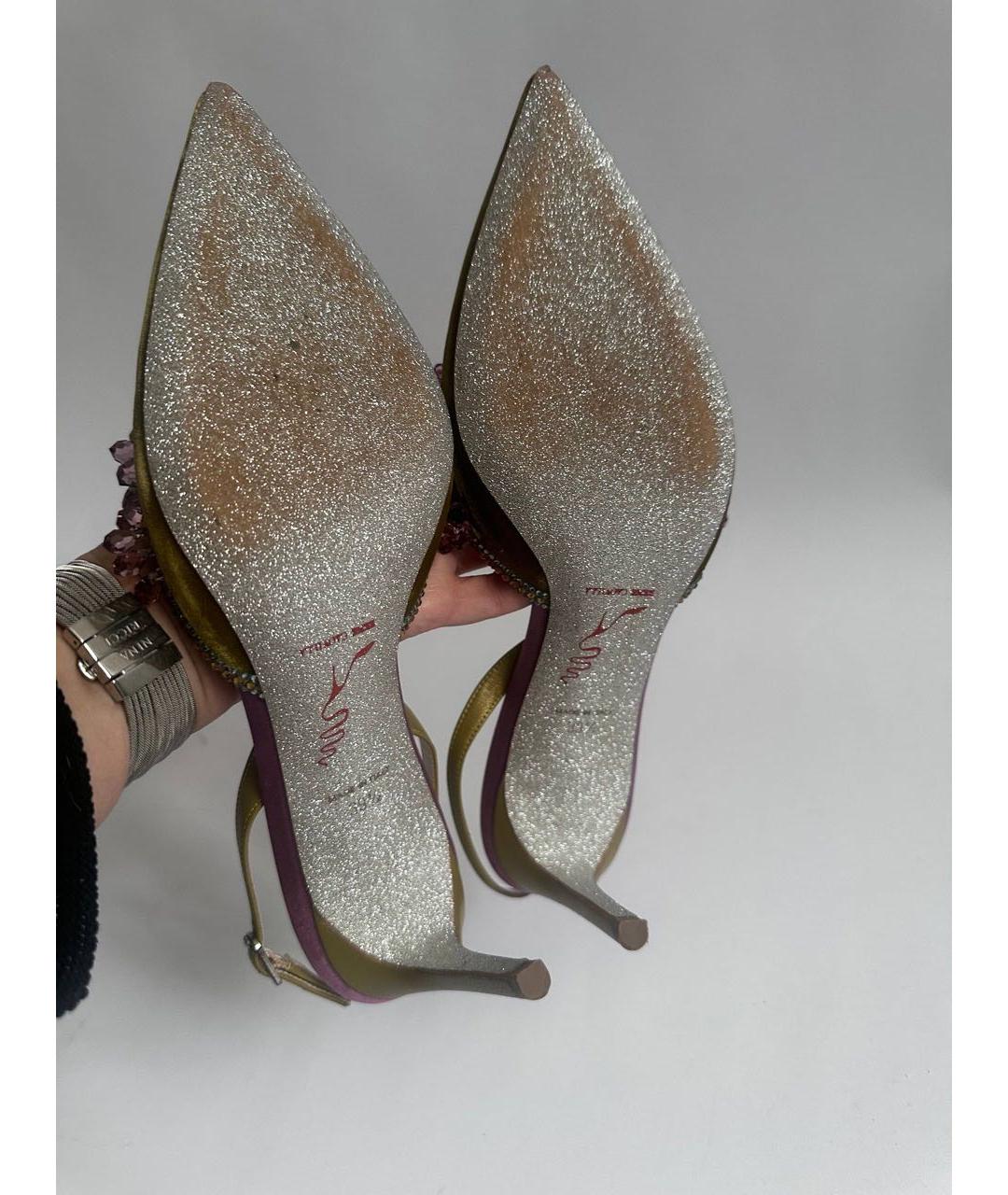 RENE CAOVILLA Мульти бархатные туфли, фото 8