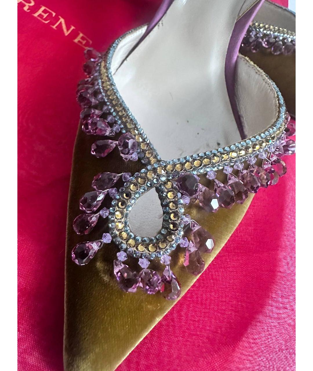 RENE CAOVILLA Мульти бархатные туфли, фото 6