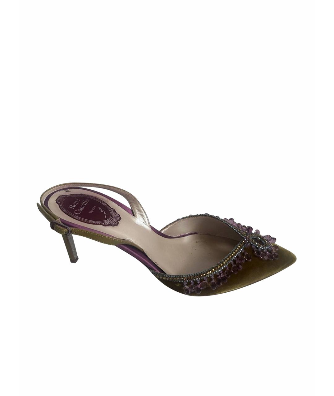 RENE CAOVILLA Мульти бархатные туфли, фото 1