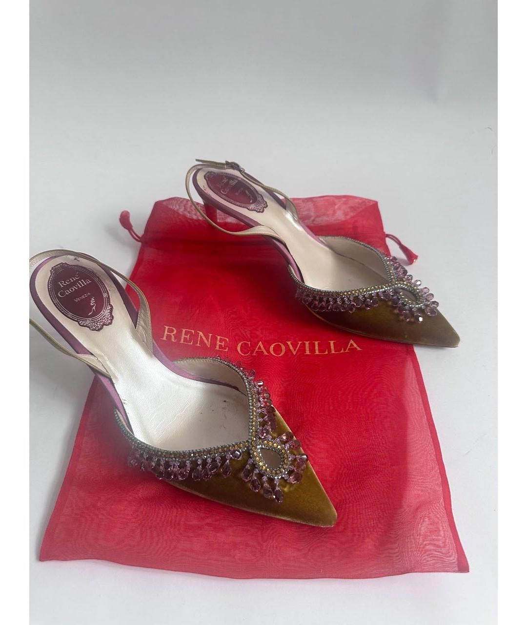 RENE CAOVILLA Мульти бархатные туфли, фото 2