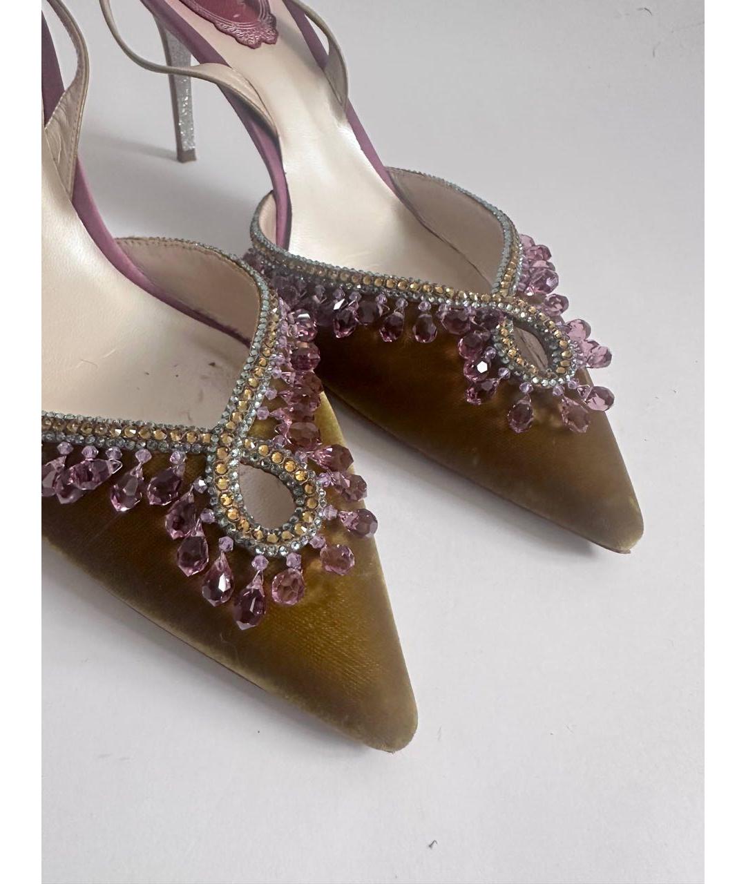 RENE CAOVILLA Мульти бархатные туфли, фото 7