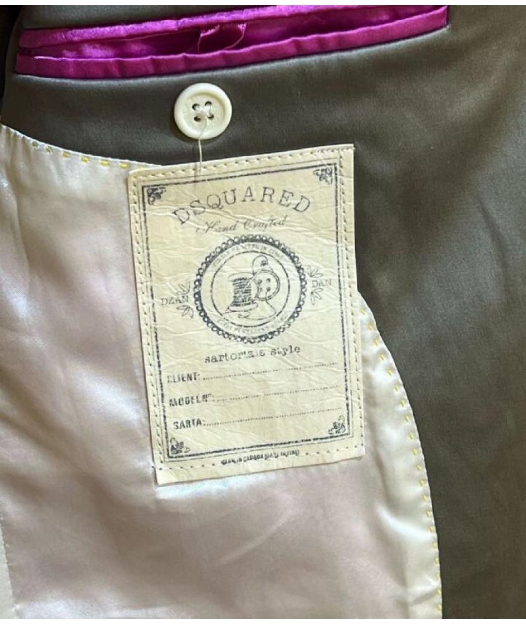 DSQUARED2 Серый хлопковый пиджак, фото 4