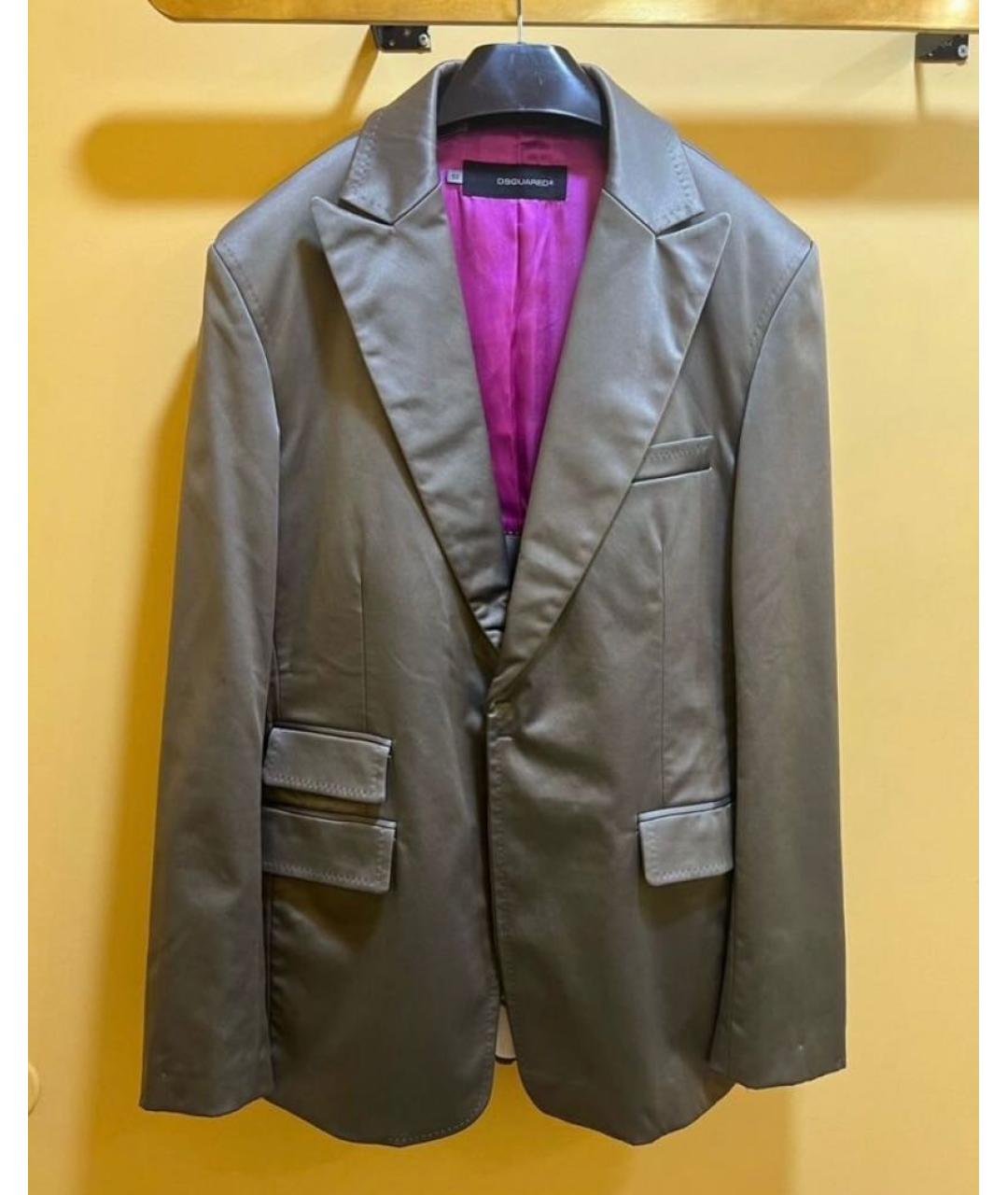 DSQUARED2 Серый хлопковый пиджак, фото 9