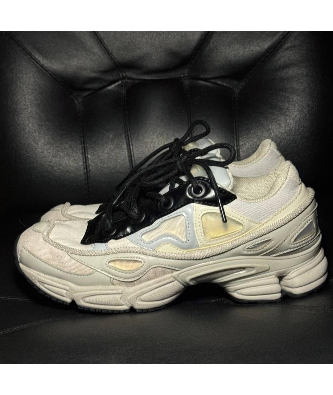 ADIDAS X RAF SIMONS Белые текстильные низкие кроссовки / кеды, фото 3