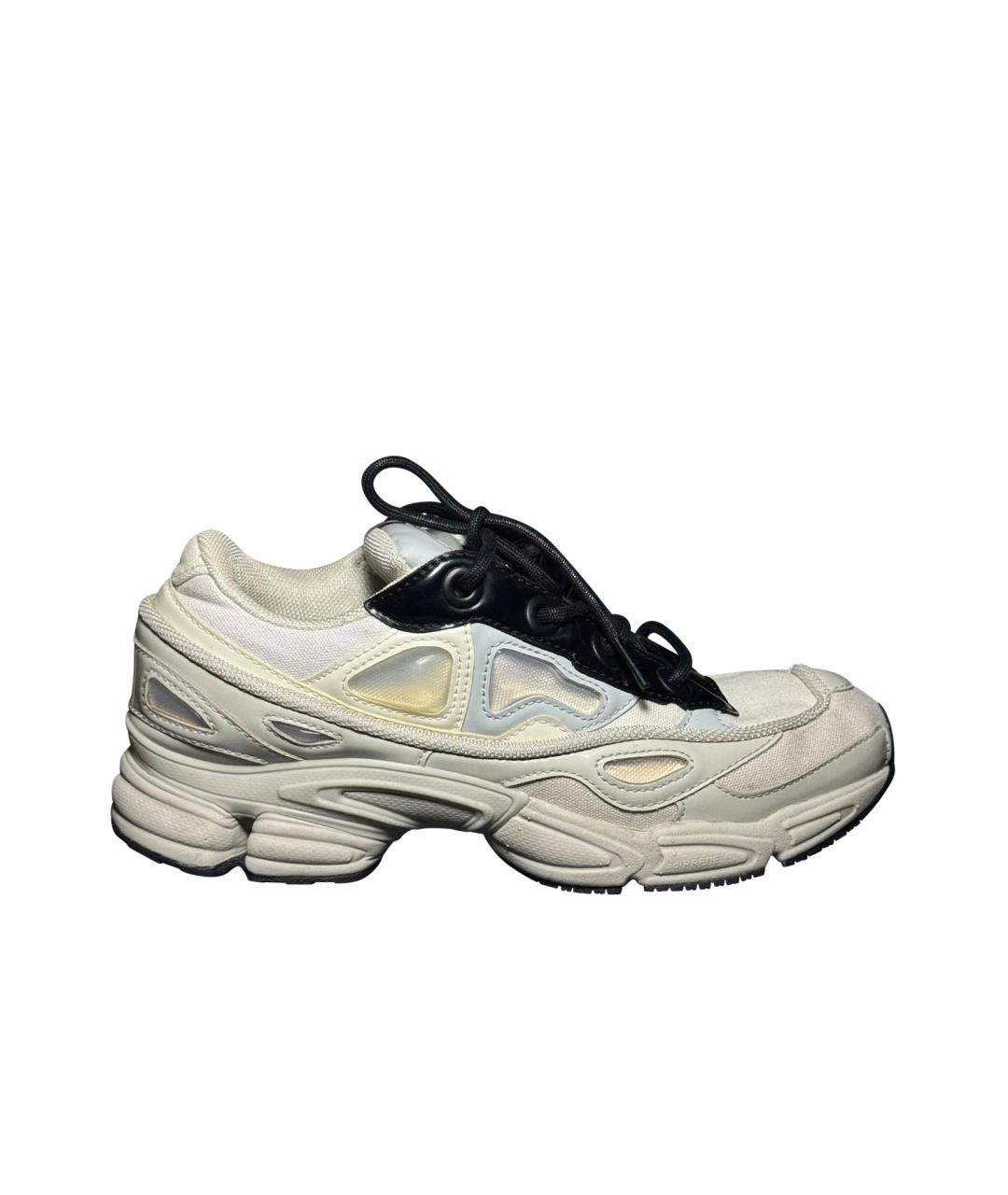 ADIDAS X RAF SIMONS Белые текстильные низкие кроссовки / кеды, фото 1