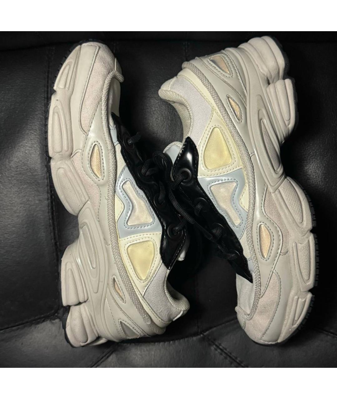 ADIDAS X RAF SIMONS Белые текстильные низкие кроссовки / кеды, фото 5