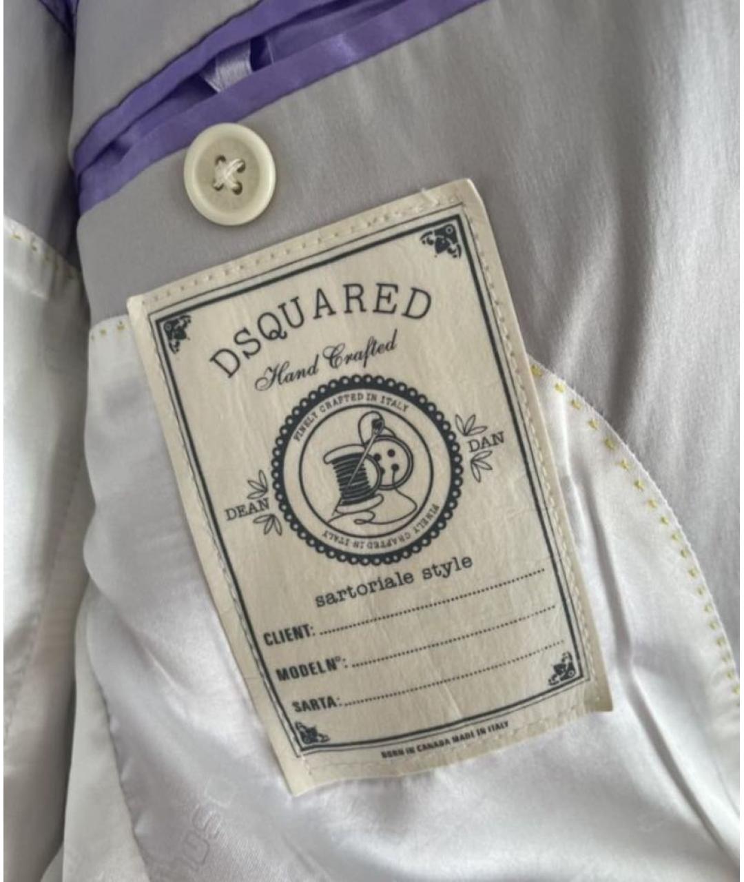 DSQUARED2 Серебрянный хлопковый пиджак, фото 5