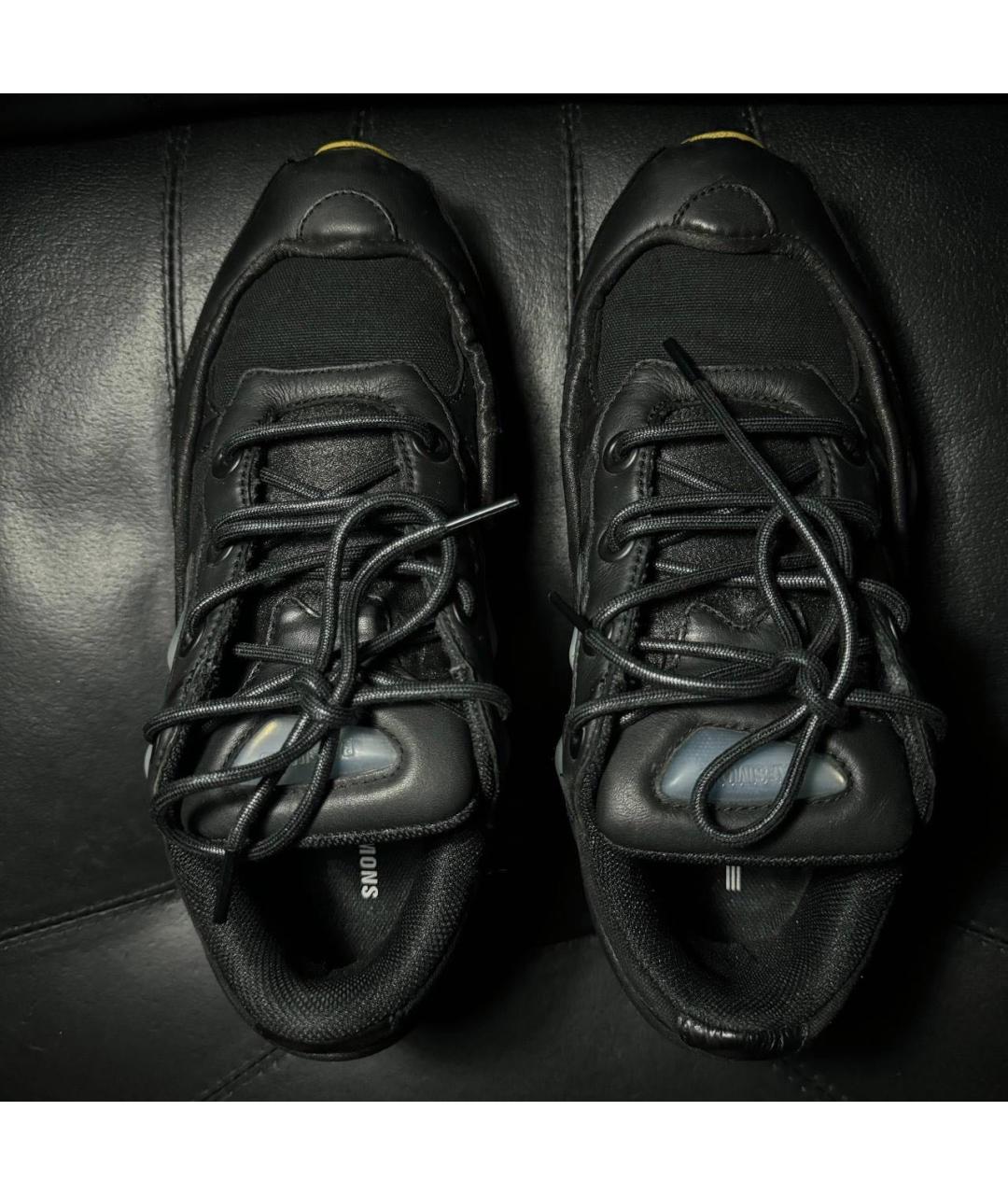 ADIDAS X RAF SIMONS Черные кожаные низкие кроссовки / кеды, фото 7