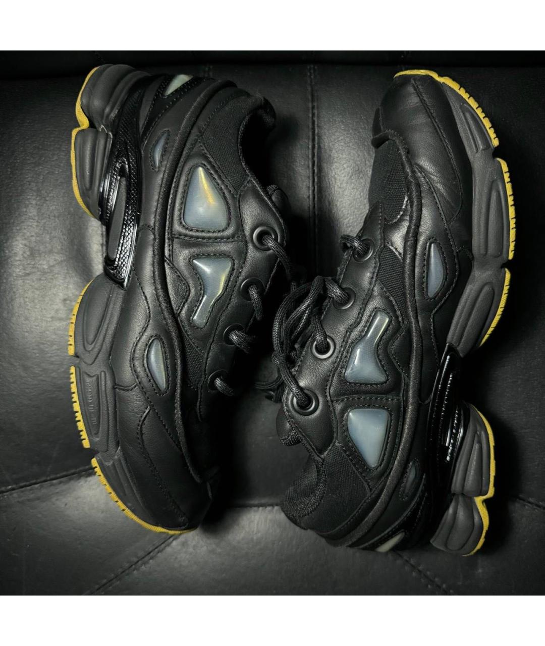 ADIDAS X RAF SIMONS Черные кожаные низкие кроссовки / кеды, фото 5