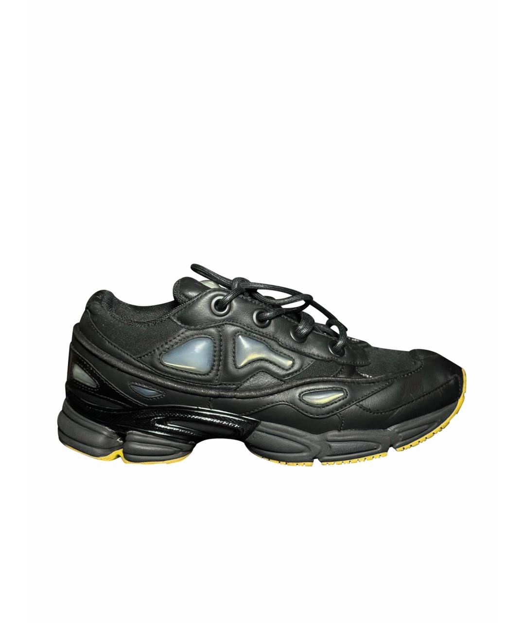 ADIDAS X RAF SIMONS Черные кожаные низкие кроссовки / кеды, фото 1