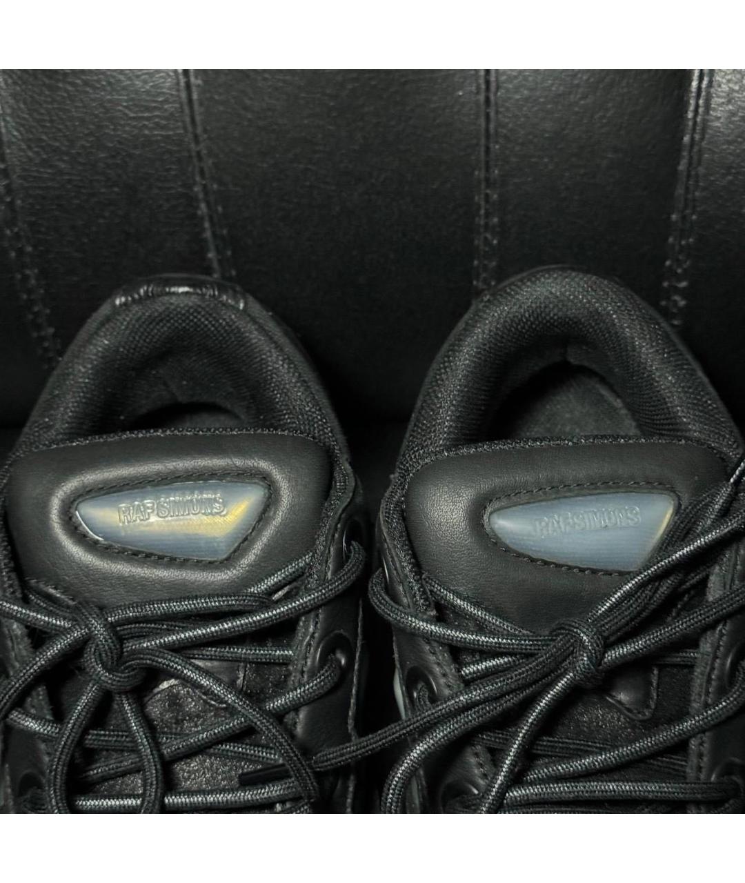 ADIDAS X RAF SIMONS Черные кожаные низкие кроссовки / кеды, фото 8