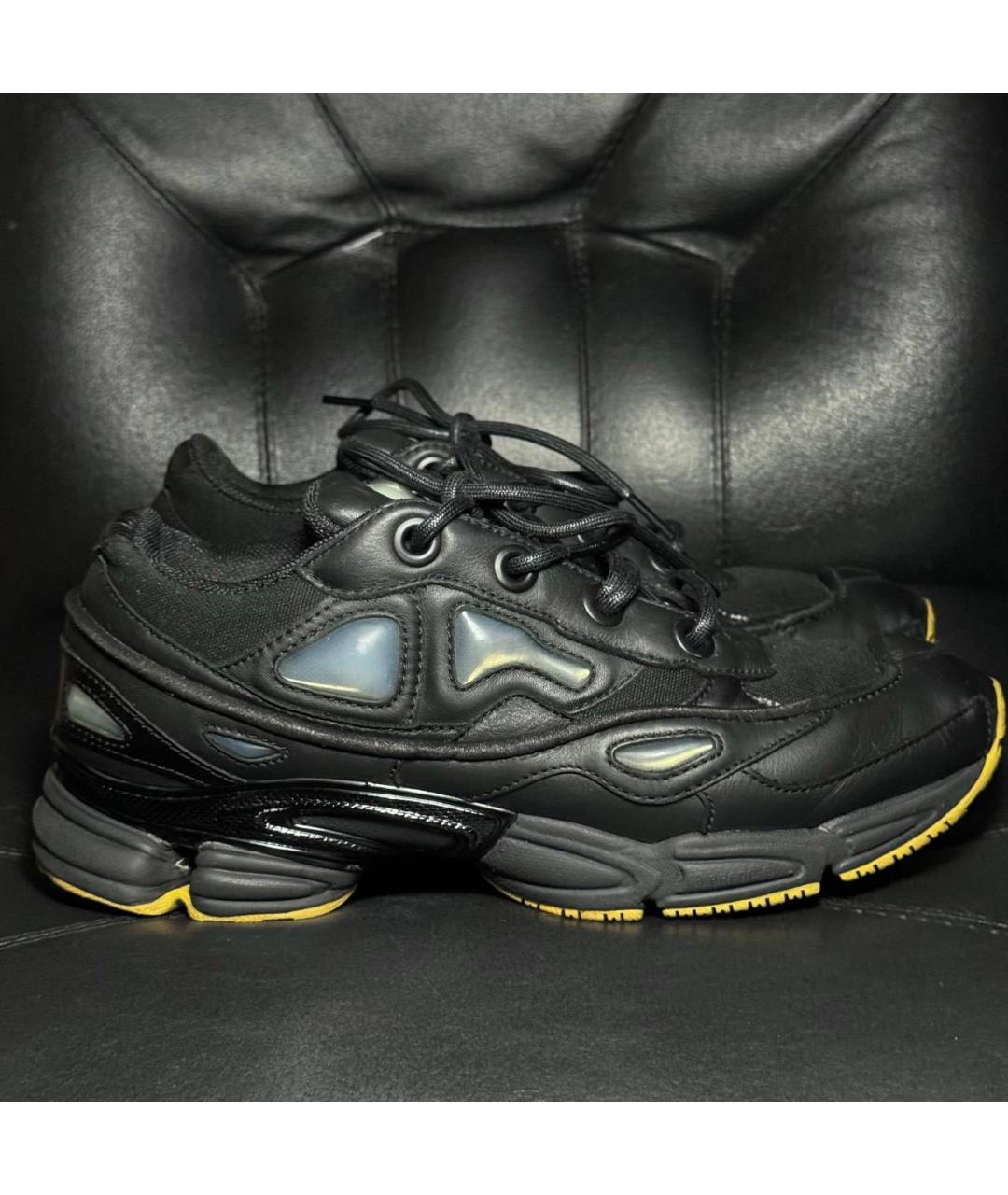 ADIDAS X RAF SIMONS Черные кожаные низкие кроссовки / кеды, фото 9