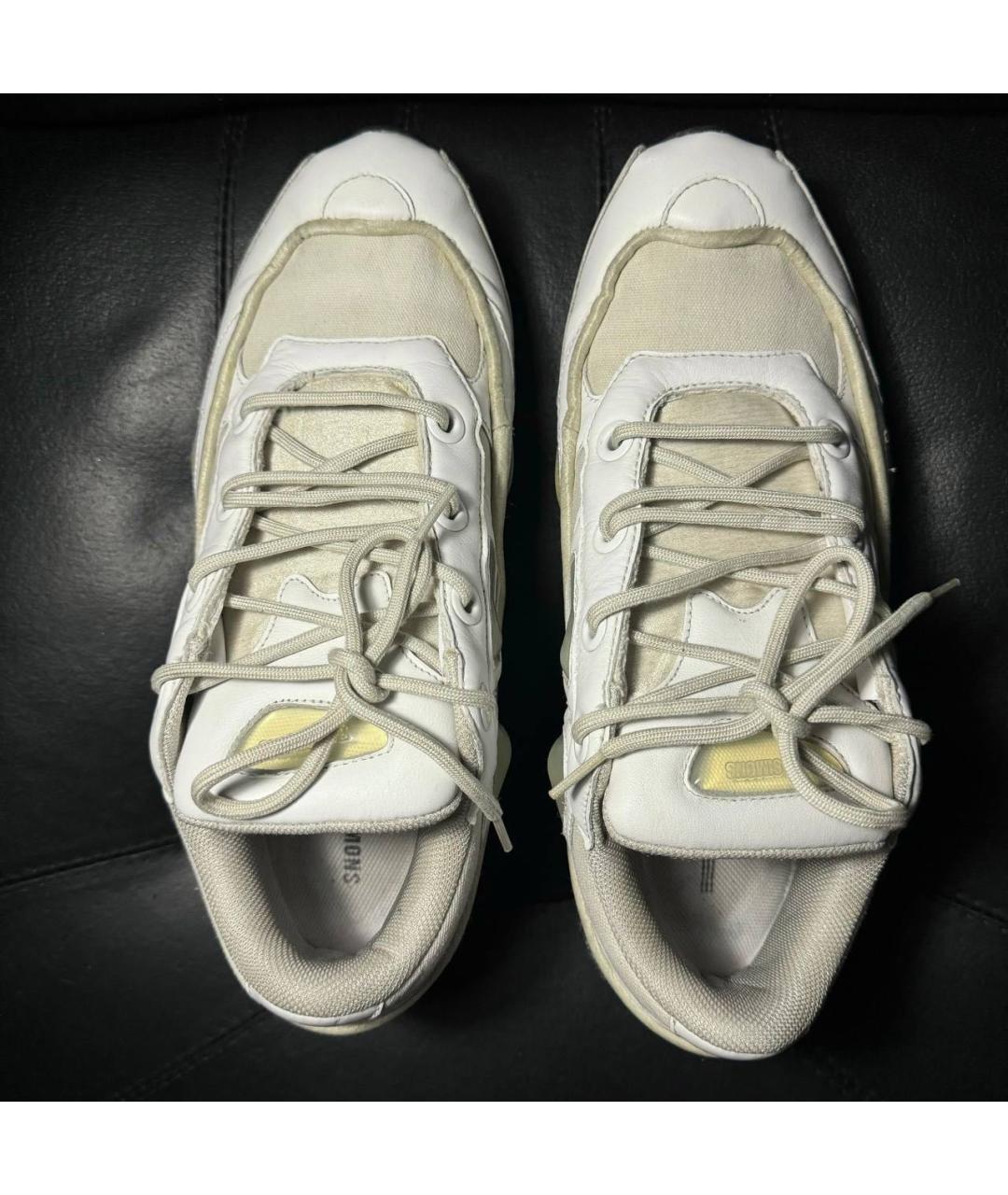 ADIDAS X RAF SIMONS Белые кожаные низкие кроссовки / кеды, фото 7