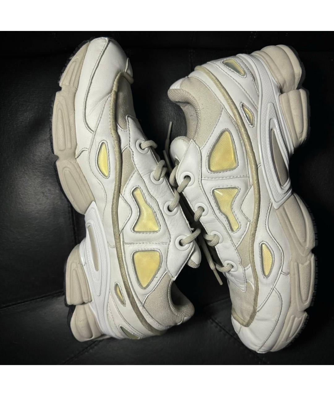 ADIDAS X RAF SIMONS Белые кожаные низкие кроссовки / кеды, фото 4