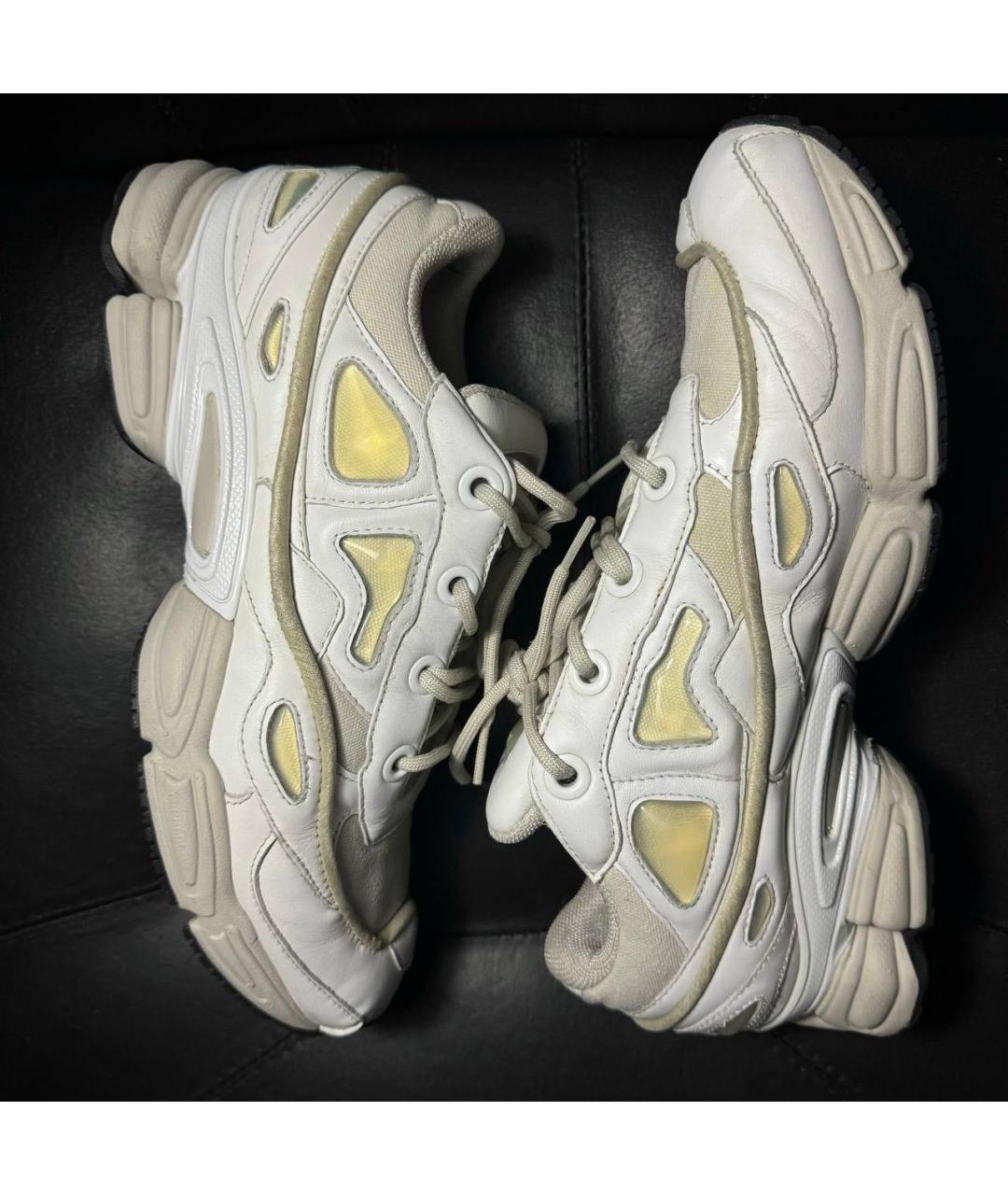 ADIDAS X RAF SIMONS Белые кожаные низкие кроссовки / кеды, фото 5