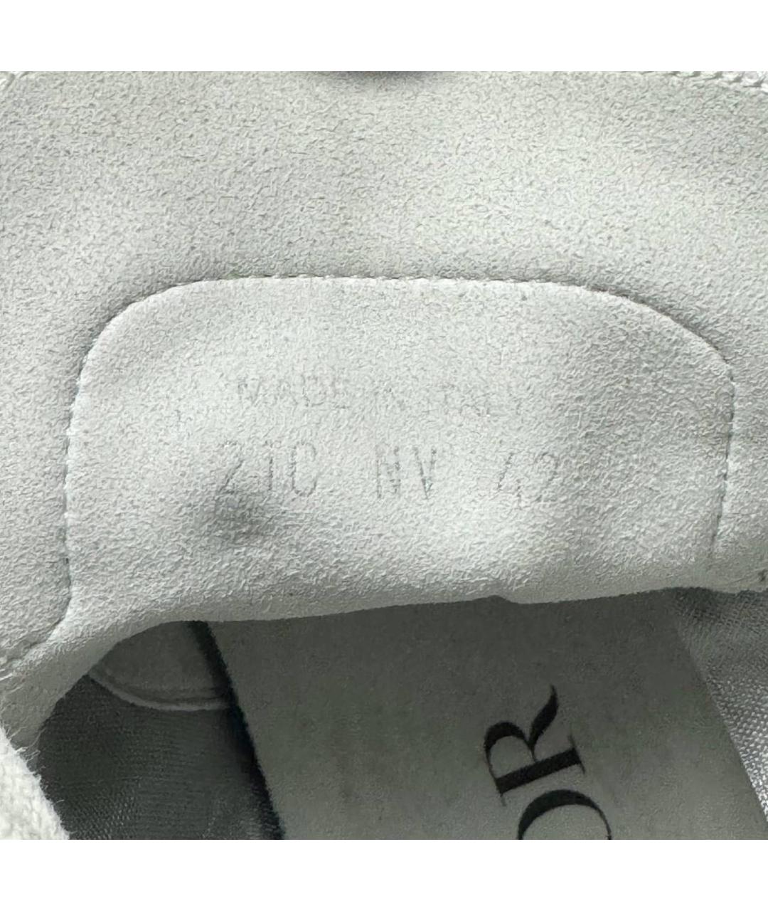 CHRISTIAN DIOR Серые текстильные низкие кроссовки / кеды, фото 7