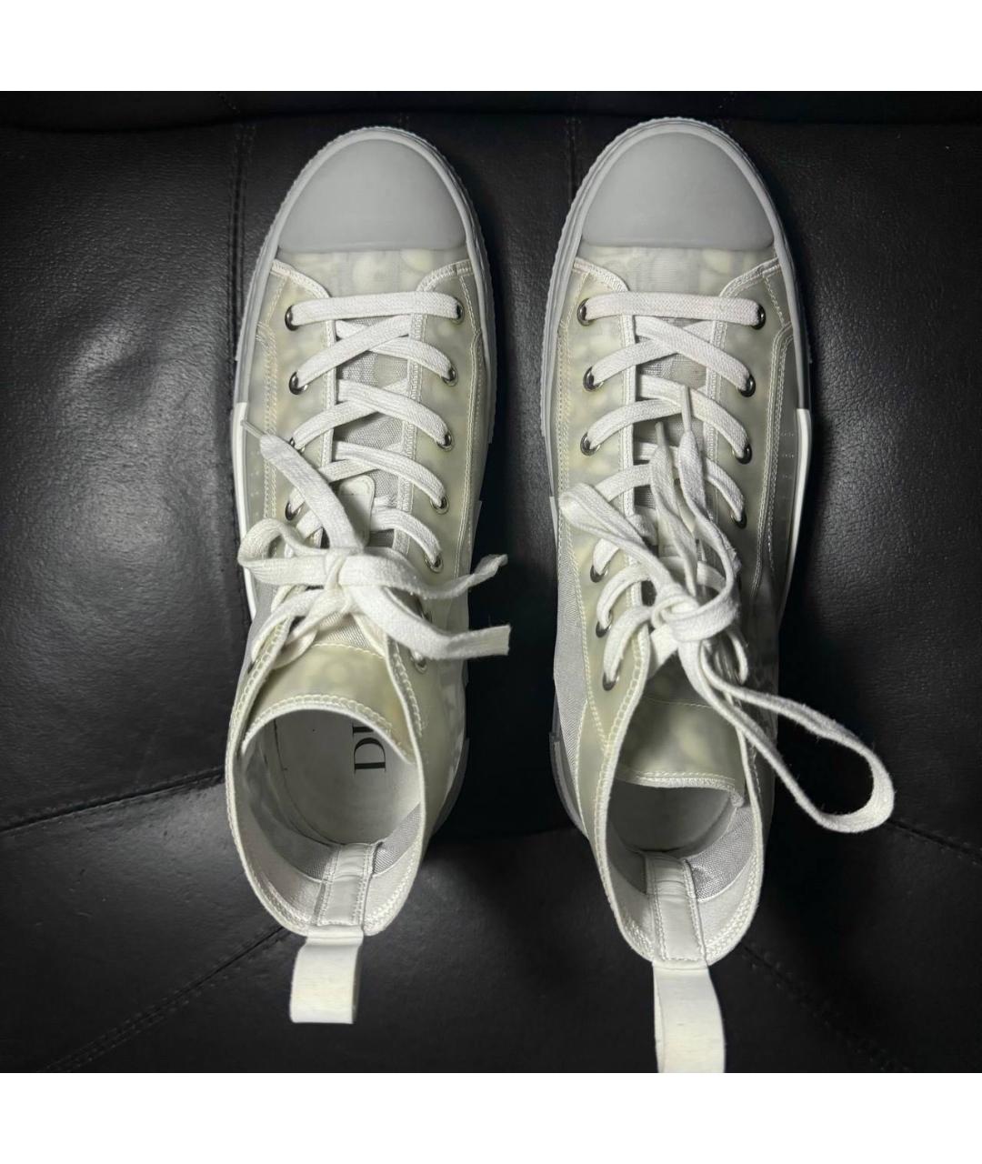 CHRISTIAN DIOR Серые текстильные низкие кроссовки / кеды, фото 6