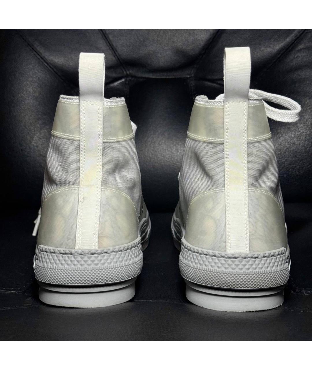 CHRISTIAN DIOR Серые текстильные низкие кроссовки / кеды, фото 2