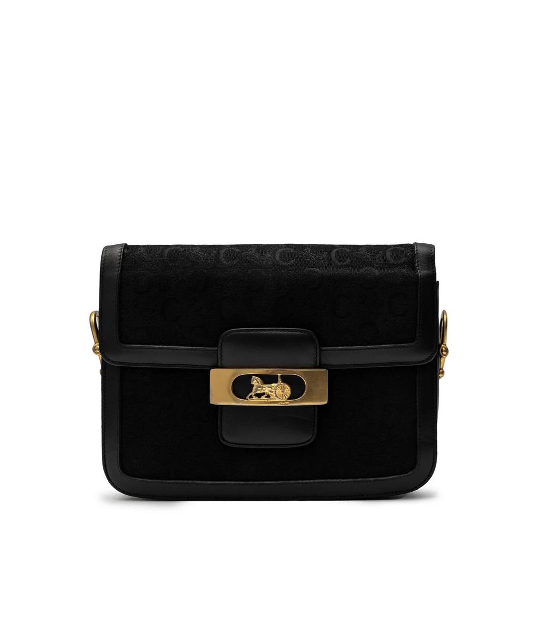 CELINE Черная тканевая сумка через плечо, фото 5