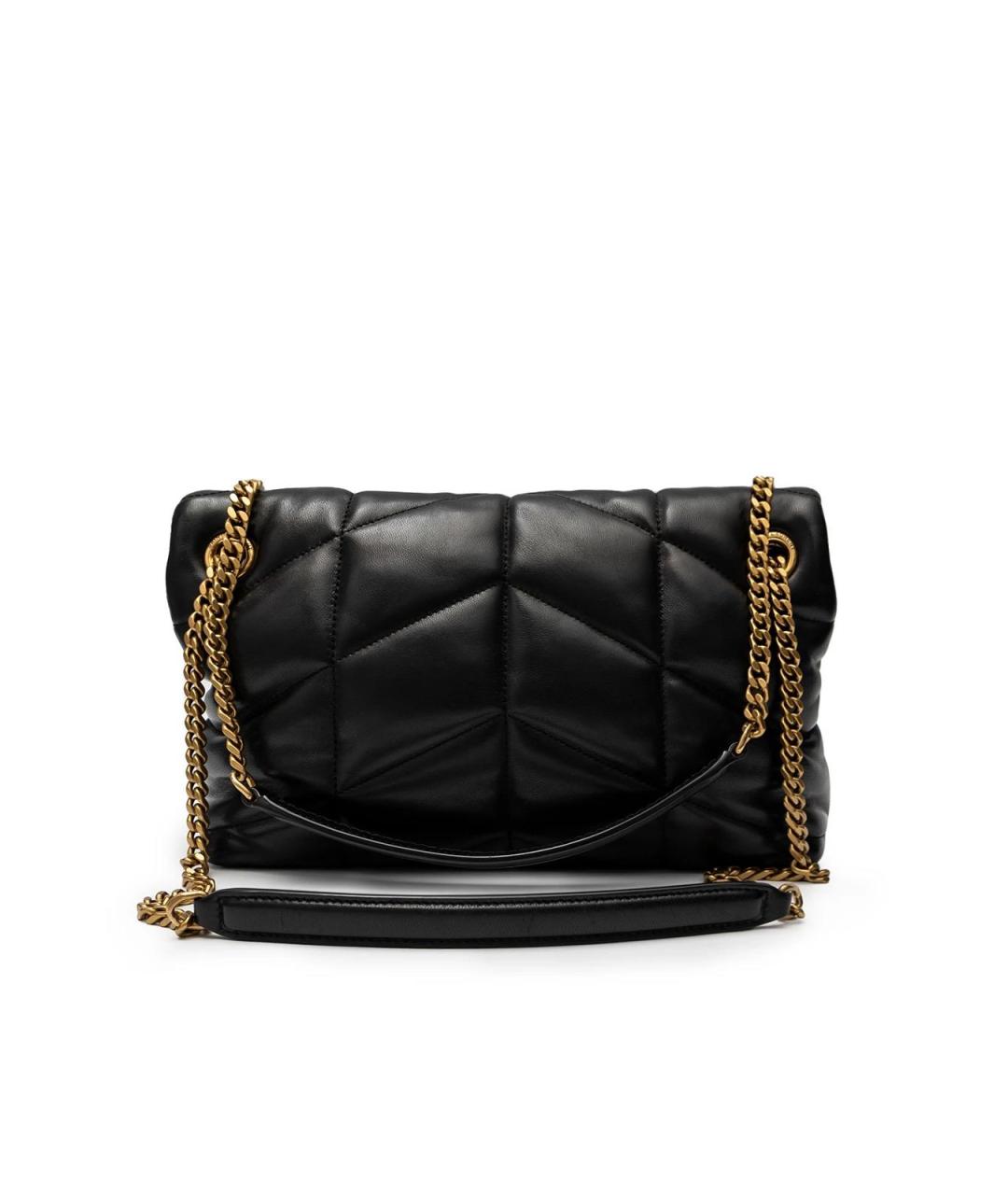 SAINT LAURENT Черная кожаная сумка через плечо, фото 3