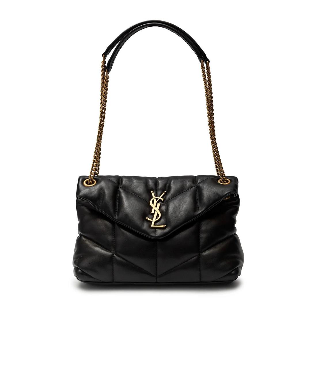 SAINT LAURENT Черная кожаная сумка через плечо, фото 4