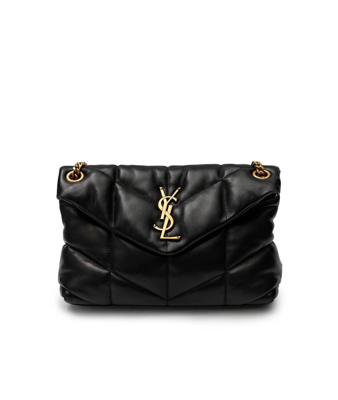 SAINT LAURENT Черная кожаная сумка через плечо, фото 6