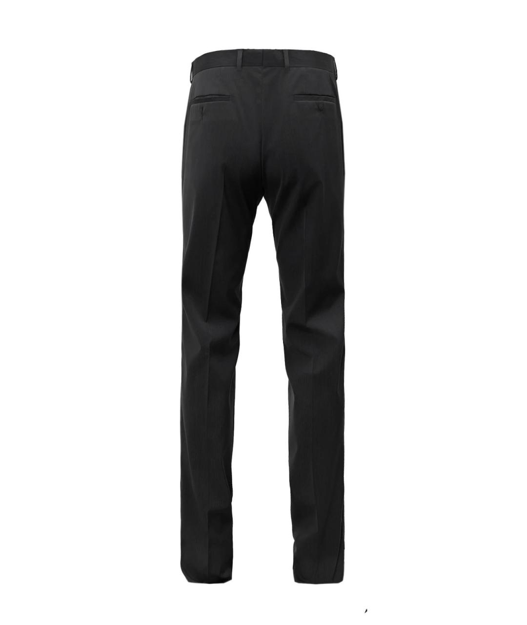 DOLCE&GABBANA Серые шерстяные прямые брюки, фото 2