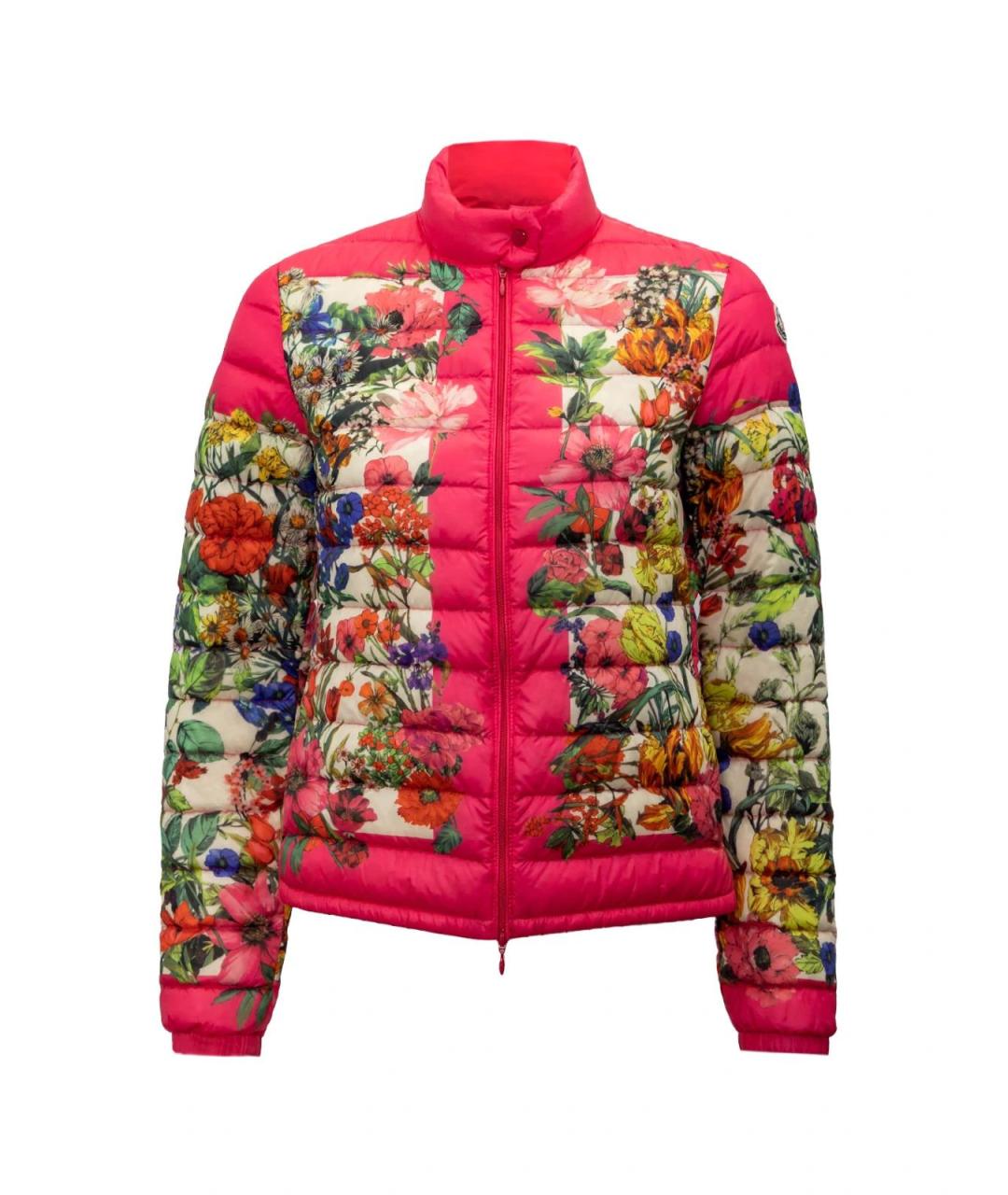 MONCLER Розовый полиэстеровый пуховик, фото 1