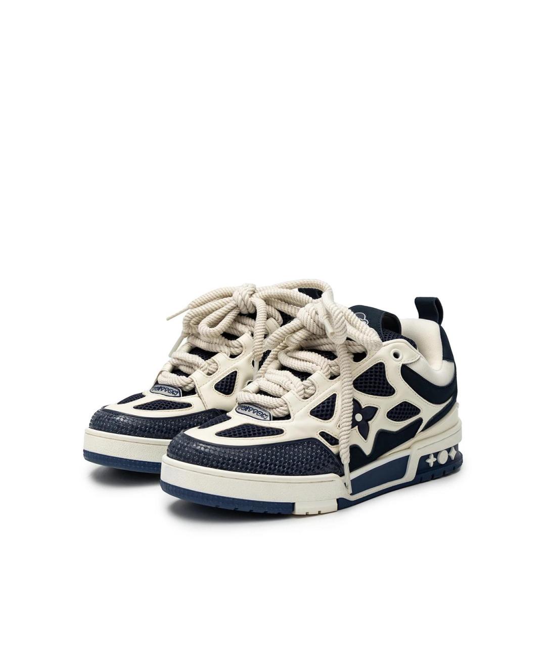 LOUIS VUITTON Синие текстильные кроссовки, фото 2