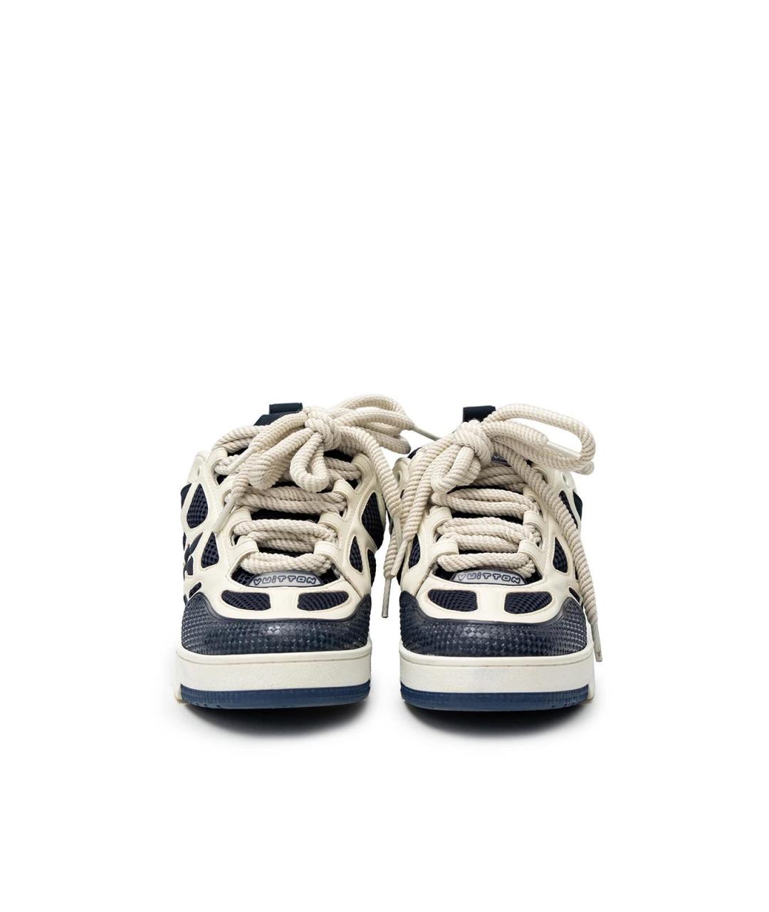 LOUIS VUITTON Синие текстильные кроссовки, фото 4