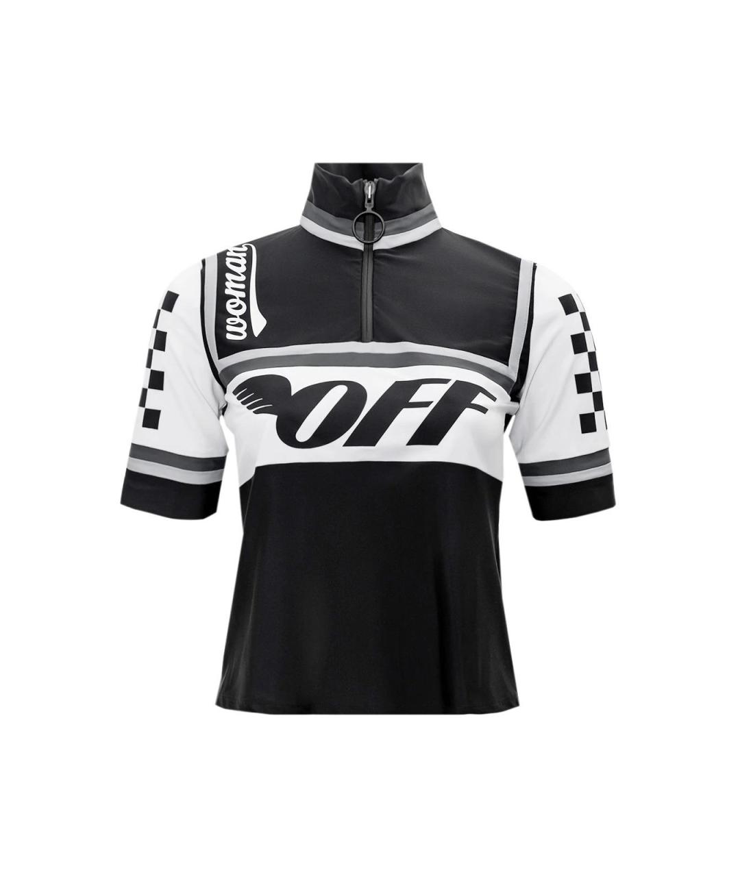 OFF-WHITE Черная полиамидовая футболка, фото 1